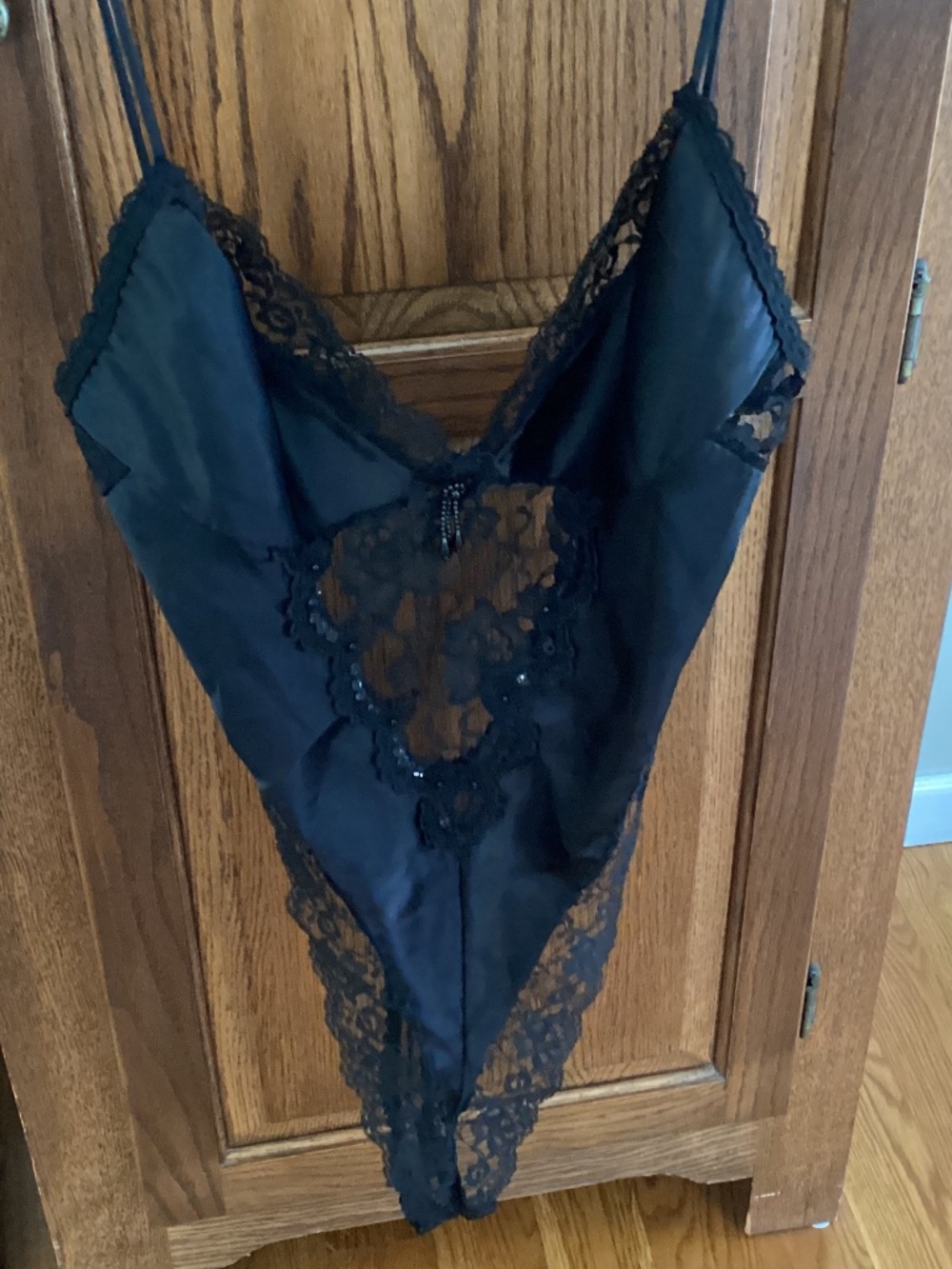 Shirley of Hollywood Black Lace Teddy
